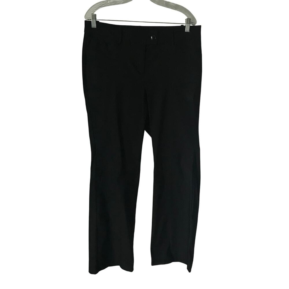Lane Bryant Pants 14 Large Womens Black Straight Leg Stretch Zip Button Closure